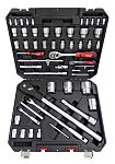 RS PRO 54-Piece Imperial, Metric 1/4, 1/2, 3/4in Standard Socket Set with Ratchet, 6 point