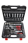 RS PRO 151-Piece Imperial, Metric 1/4, 1/2, 3/8in Standard Socket/Bit Set with Ratchet, 6 point