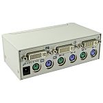 Přepínač KVM 2portový PS/2, počet zobrazení: 2 Rextron, video připojení: DVI-D