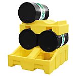 Ecospill Ltd Polyethylene Container Rack x 1250mm x 490mm, Yellow