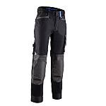 Coverguard 5CAP010 Black Unisex's Cotton, Polyester Stretchy Trousers 29.5-31.4in, 75-80cm Waist