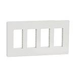 Schneider Electric White 4 Gang Cover Plate Thermoplastic Mounting Frame