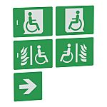 Schneider Electric Emergency Exit Sticker for use with Emergency Lighting