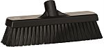 Vikan Broom, Black With Polyester, Polypropylene, Stainless Steel Bristles for  for General Purpose