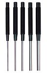 Starrett 5-Piece Centre Punch, Centre Punch, 3 mm, 5 mm, 6 mm, 8 mm, 9.5 mm Shank, 200 mm Overall