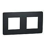 Schneider Electric Black 2 Gang Cover Plate Thermoplastic Cover Plate