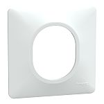 White 1 Gang Thermoplastic Cover Plate