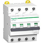 Schneider Electric RCBO, 20A Current Rating, 4P Poles, 30mA Trip Sensitivity, Type AC, Acti9 Range