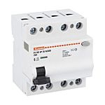 Lovato P1RD Residual Current Circuit Breaker, 25A, 4P Pole, 30mA, Type AC, 230 V ac, 400 V ac