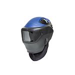 Black ABS, PA, PC Face Shield with Face, Head, Neck, Shoulders Guard
