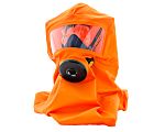 Orange CA, Polyester, PVC Protective Hood, Resistant to Chemical