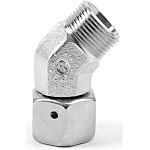 Parker Elbow 45° Tube to Swivel Male 24° DIN Cone to Male 24° DIN Cone, EV06LOMDCF