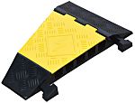 RS PRO 310mm Black/Yellow Cable Cover in Natural Rubber, 42mm Inside dia.