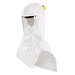 White No Polyethylene Protective Hood, Resistant to Aerosols, Dust, Gas