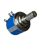 RS PRO 10kΩ Rotary Potentiometer 10-Turns 1-Gang Bushing Mount