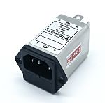 RS PRO 4A, 250 V ac Socket Chassis Mount IEC Inlet Filter, Faston 2 Fuse