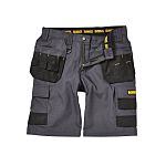 Pantalones cortos de trabajo Unisex DeWALT de Polialgodón de color Gris, talla 30plg