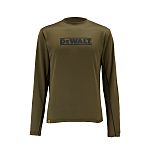 DeWALT Green Polyester Long Sleeve T-Shirt, UK- M, EUR- M