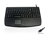 Ceratech Wired USB Compact Touchpad Keyboard, QWERTY (US), Black