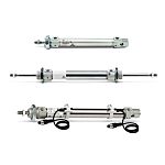 Camozzi Pneumatic Piston Rod Cylinder - 24N2A16A050, 16mm Bore, 50mm Stroke, 24 Series, Double Acting