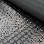 Black Anti-Slip Flooring NR/SBR Rubber Roll, Studded Finish 10m x 1.2m x 3mm
