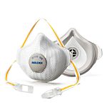 Moldex AIR PLUS Series Disposable Respirator for General Purpose Protection, FFP3, Valved, Moulded, 5Each per Package