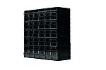 RS PRO 36 Drawer Storage Unit, Polystyrene, 338mm x 338mm x 133mm, Black, Transparent