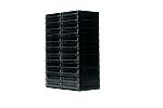 RS PRO 24 Drawer Storage Unit, Polystyrene, 225mm x 338mm x 133mm, Black, Transparent