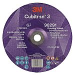 3M 98291 Cubitron 3 Ceramic Grinding Wheel, 230mm Diameter, 36+ Grit