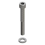 Parker Steel Hex Screw, DIN 3015-1, 1/4 → 4in x 20mm