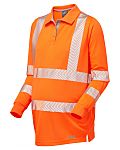 Leo Workwear PM08-O-LEO Orange Women Hi Vis Polo Shirt, L