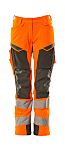 Pantalones de alta visibilidad Unisex, talla 104cm, de color Naranja, Ligero, Hidrófugo