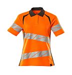Mascot Workwear 19093-771 Orange Women Hi Vis Polo Shirt, 2XL