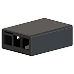 CAMDENBOSS High-Impact Polystyrene  Case for use with Raspberry Pi B+Pi 2/Pi 3 in Black