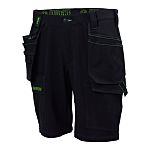 Pantalones cortos de trabajo Unisex Apache de 8 % de elastano, 92 % nylon de color Negro, talla 32plg