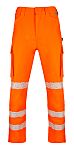 Pantalones de alta visibilidad Beeswift, talla 28plg, de color Naranja, Cómodo, Flexible