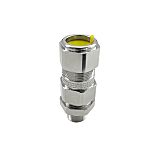 RS PRO Silver Brass Cable Gland, M20 Thread, 12.5mm Min, 21mm Max, IP68