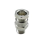 RS PRO Silver Brass Cable Gland, M20 Thread, 3mm min., 8mm max., IP68