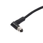 RS PRO Right Angle Female 4 way M5 to Cable, 2m