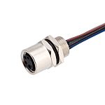 Conector circular RS PRO hembra de 4 vías hembra, Montaje frontal, IP67