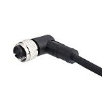 RS PRO Right Angle Female 4 way M12 to Cable, 10m