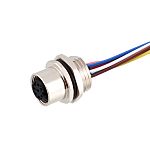 Conector circular RS PRO hembra de 8 vías hembra, Montaje en Panel, IP67