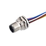 Conector circular RS PRO hembra de 8 vías macho, Montaje en Panel, IP67