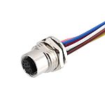 Conector circular RS PRO hembra de 12 vías hembra, Montaje en Panel, IP67