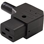 RS PRO C19 Right Angle Cable Mount IEC Connector Socket, 16A, 250 V