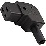 RS PRO C19 Left Angle Cable Mount IEC Connector Socket, 16A, 250 V