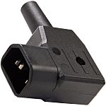 RS PRO C14 Right Angle Cable Mount IEC Connector Male, 10A, 250 V