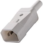 Conector IEC C14 macho RS PRO, Recto, Montaje de Cable, 250 V, 10A