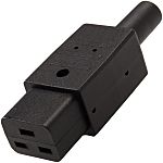 Conector IEC C19 hembra RS PRO, Recto, Montaje de Cable, 250 V, 16A