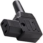 Conector IEC C13 hembra RS PRO, Ángulo de 90° , Montaje de Cable, 250 V, 10A